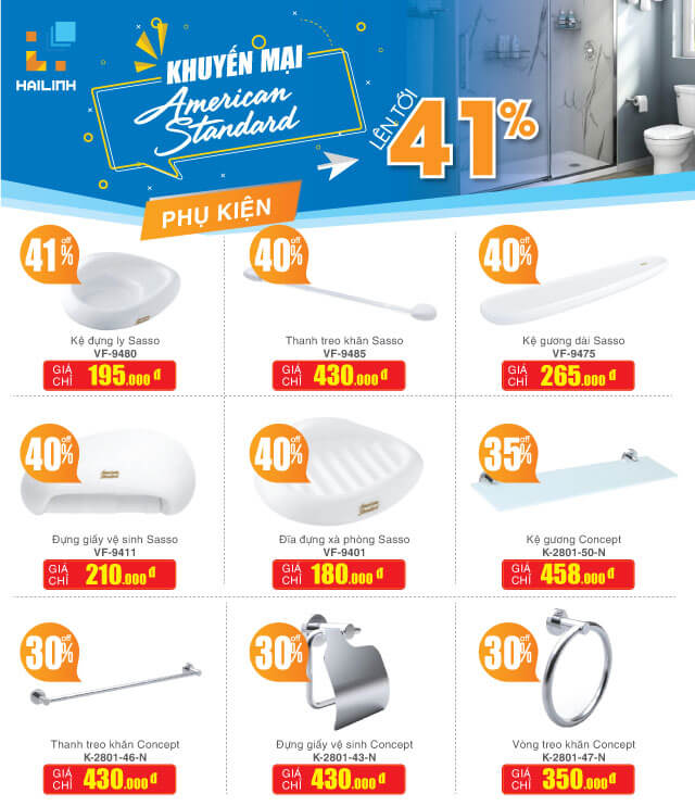 Hè vàng giá sốc - American Standard giảm tới 40%
