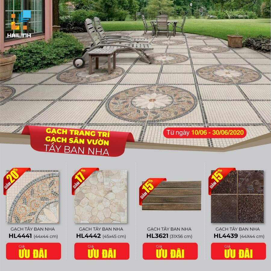 Gạch Tây Ban Nha Ưu đãi hè - khuyến mãi giảm giá lên tới 20%