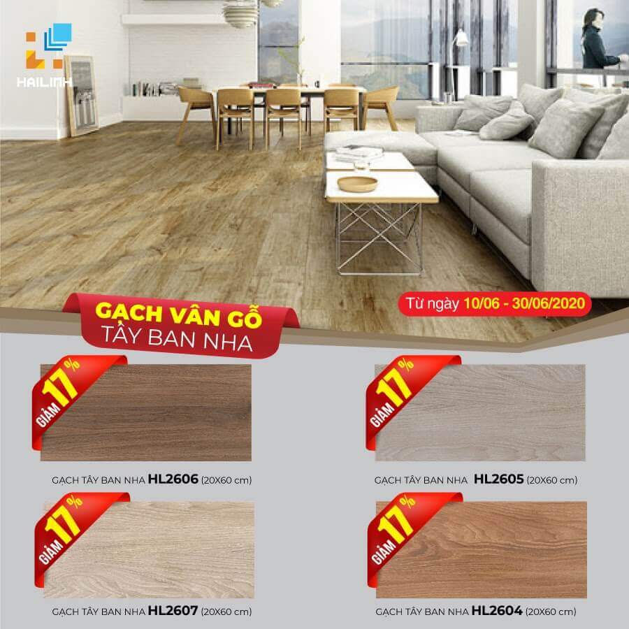 Gạch Tây Ban Nha Ưu đãi hè - khuyến mãi giảm giá lên tới 20%