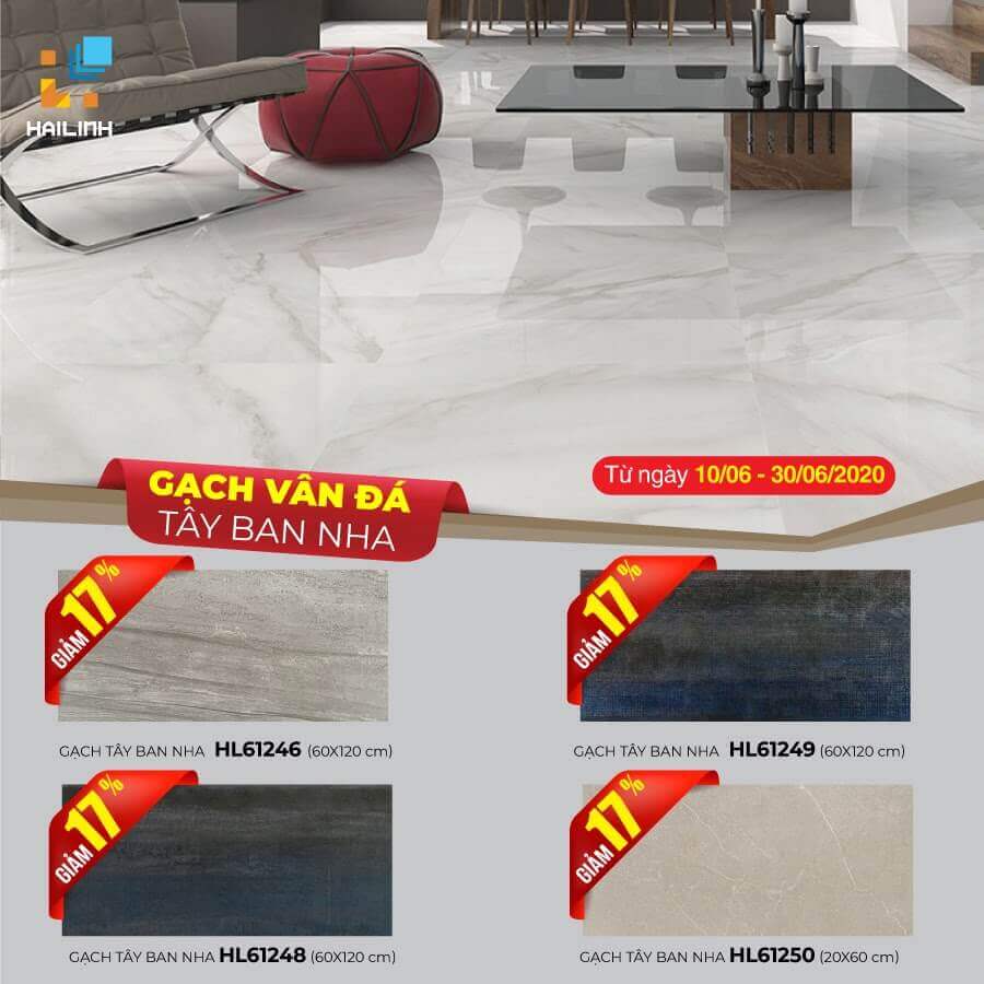 Gạch Tây Ban Nha Ưu đãi hè - khuyến mãi giảm giá lên tới 20%