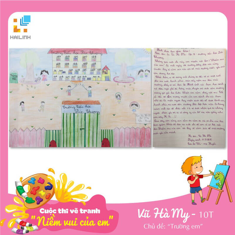 tranh vẽ của bé Vũ Hà My