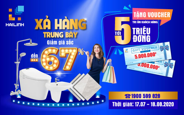 Xả hàng trưng bày lên tới 67%, tặng voucher 5 triệu chỉ có tại Hải Linh tháng 7