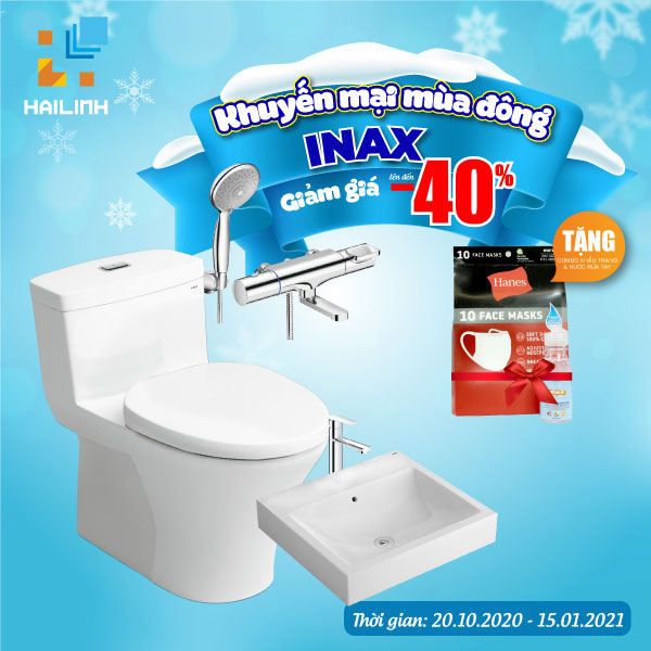 Khuyến mại mùa đông Inax lên đến 40%