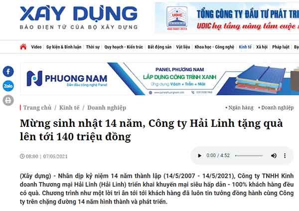 Hàng loạt đầu báo lớn đưa tin về sự kiện sinh nhật lần này tại Hải Linh 