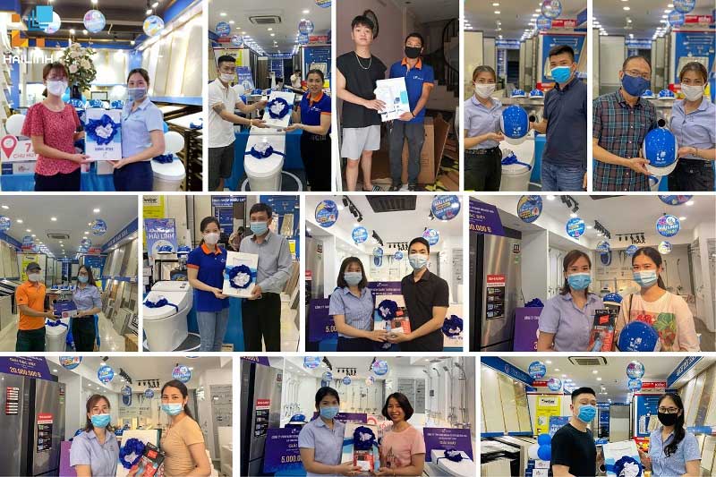 Hơn 1.000 phần quà được trao tặng khách hàng.