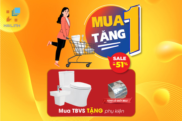 Mua TBVS sale tới 51% - Mua thiết bị TẶNG phụ kiện