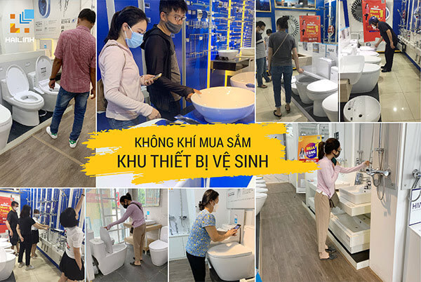 Không khí mua sắm khu Thiết bị vệ sinh