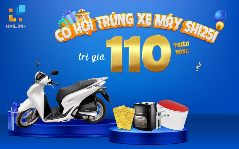 Bốc thăm may mắn - Trúng liền xe sang - SH125i trị giá 110 triệu 